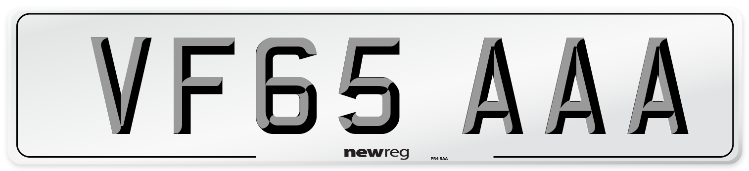 VF65 AAA Number Plate from New Reg